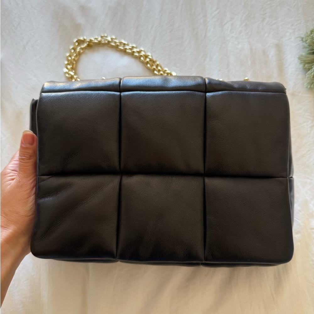 Stand Studio Black Quilted Shoulder Bag